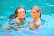 Lesbian Yoga by Swimming Pool - pics 14