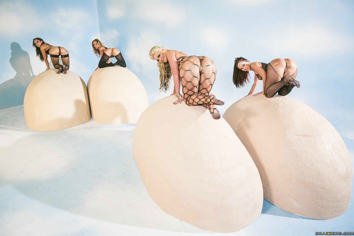 Four Chicks Stack Their Big Butts - picture 12